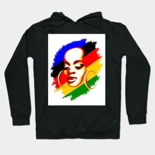 African Woman Face Print Template Hoodie